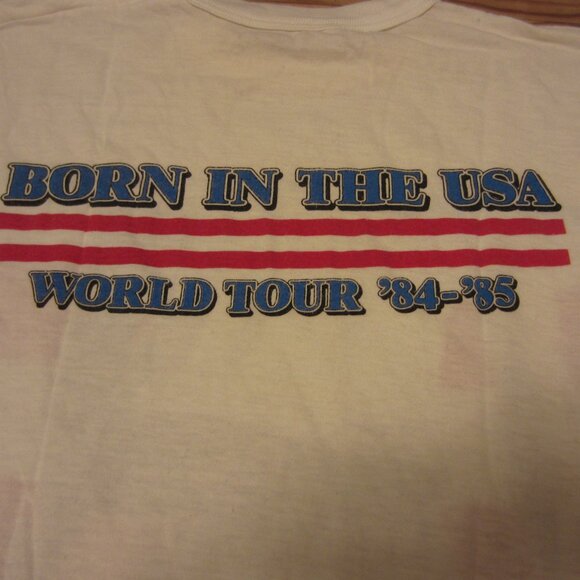 Vintage 1984 Bruce Springsteen Born In The USA World Tour T-shirt Medium - Picture 3 of 10